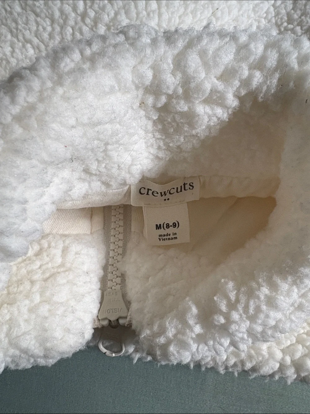 Crewcuts Off-White Sherpa Zip Vest